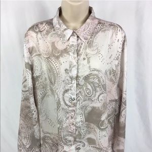 Chico's Long Sleeve Career/Casual Blouse Button Up